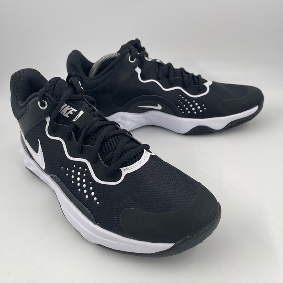 NEW! Nike Men’s Fly.By Mid 3 Black White Athletic Basketball Shoes - Size 10.5 - Picture 2 of 11